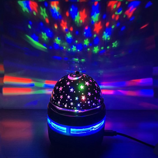 Veilleuse bébé projection  plafond lumières dansantes