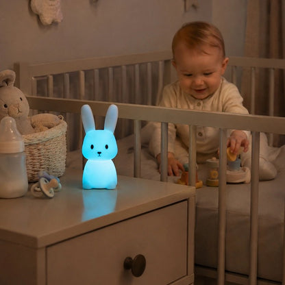 Veilleuse lapin  lumière douce lapinou bébé joue