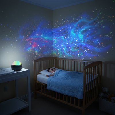 Veilleuse projection étoiles colorées nuit magique apaisante bébé zen dort