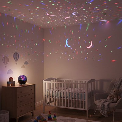 Veilleuse projection galaxie enchantée nuit calme chambre bébé relaxante